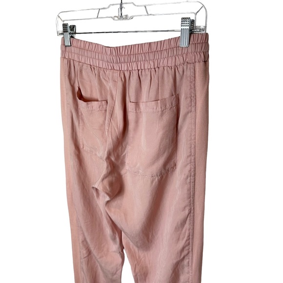Veronica Beard Joggers Womens Chambray Elastic High Rise Pockets Stretch Pink 8 - Picture 3 of 10